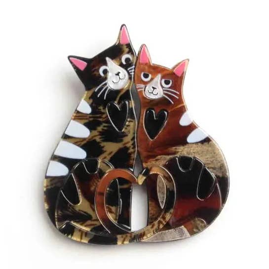 🐱 Magnetic Brooch Enamored Cats 💞✨ for wholesale by Domoflor s.l