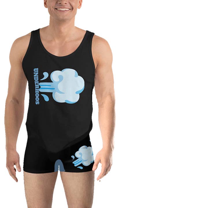 HAZY-UNDERHOOS Men's tank and boxer set by Haus Of Heroes for wholesale by Haus of Heroes