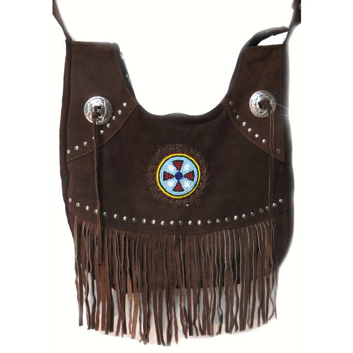 IGI CANADA - Wholesale Shoulder Bag - Women's - Genuine Cow Split Suede Leather Fringe Shoulder Bag #78451