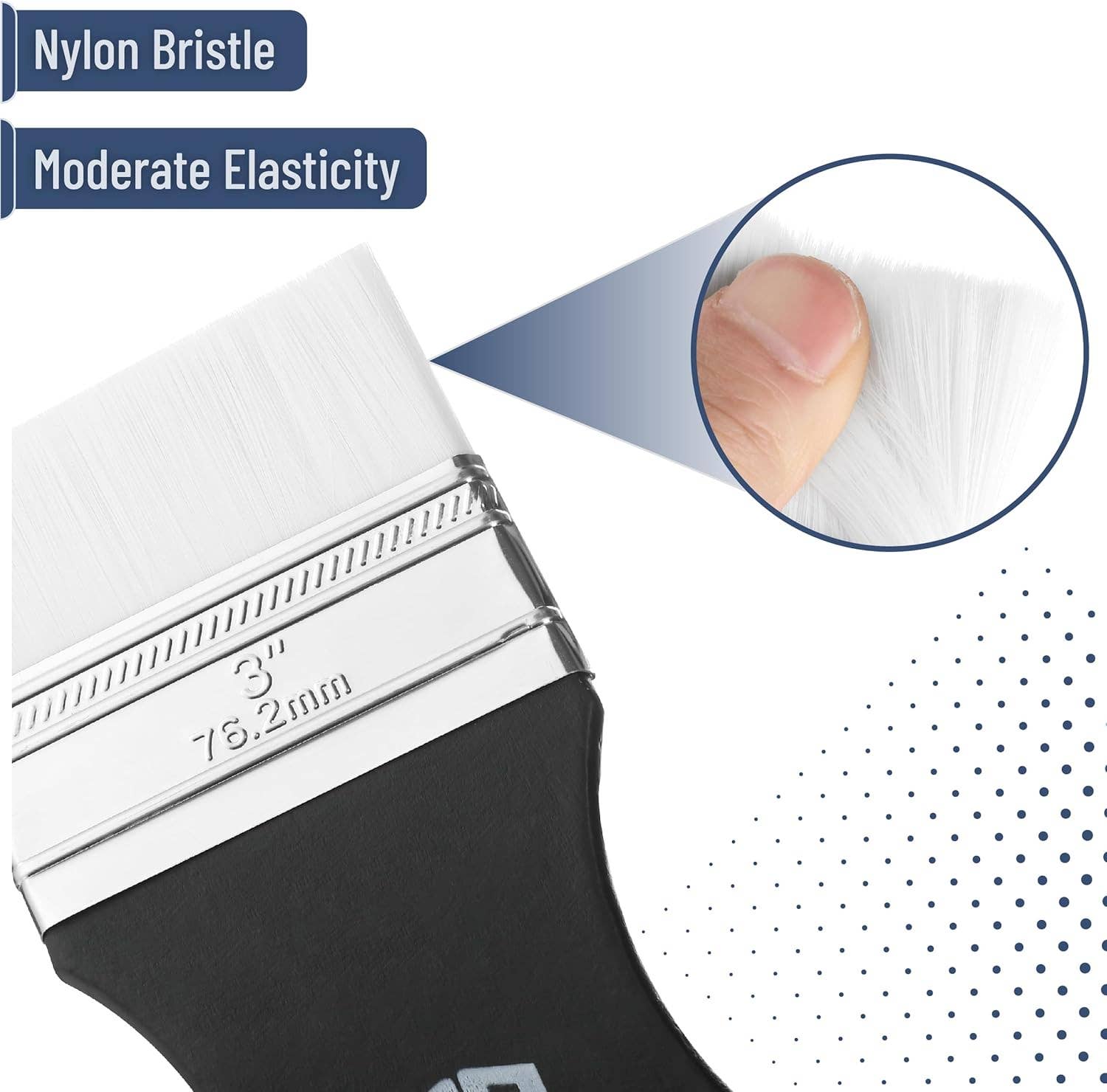 Bates Choice – wholesale Paint/wax brush – Bates- Flat Paddle Paint Brush Set, 3 Pack2