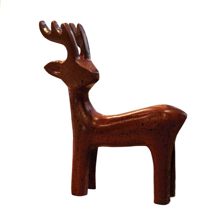 Col House Designs - Wholesale Decorative Figurine - Rusty Cast Iron Standing Reindeer Figurine, Small