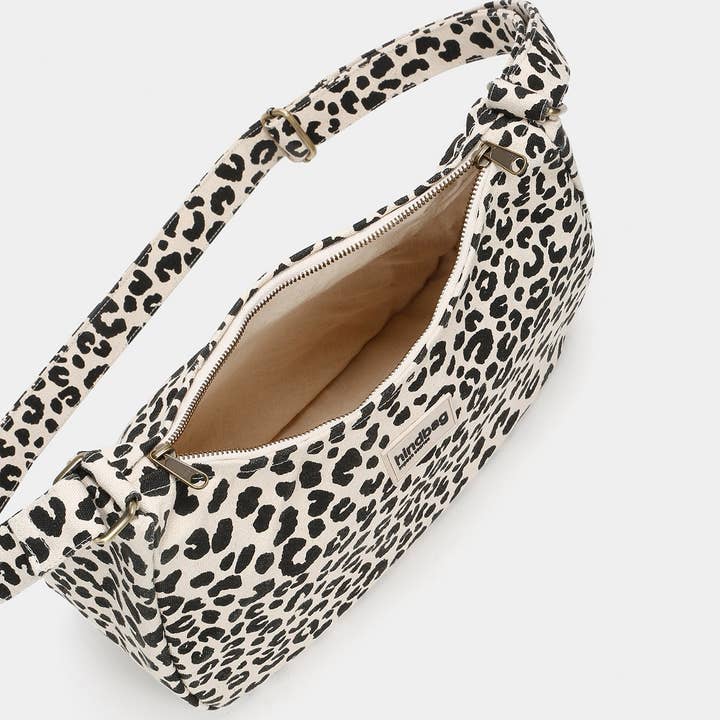 Hindbag - Wholesale Shoulder Bag - Women's - Ecru Leopard Pink Bag