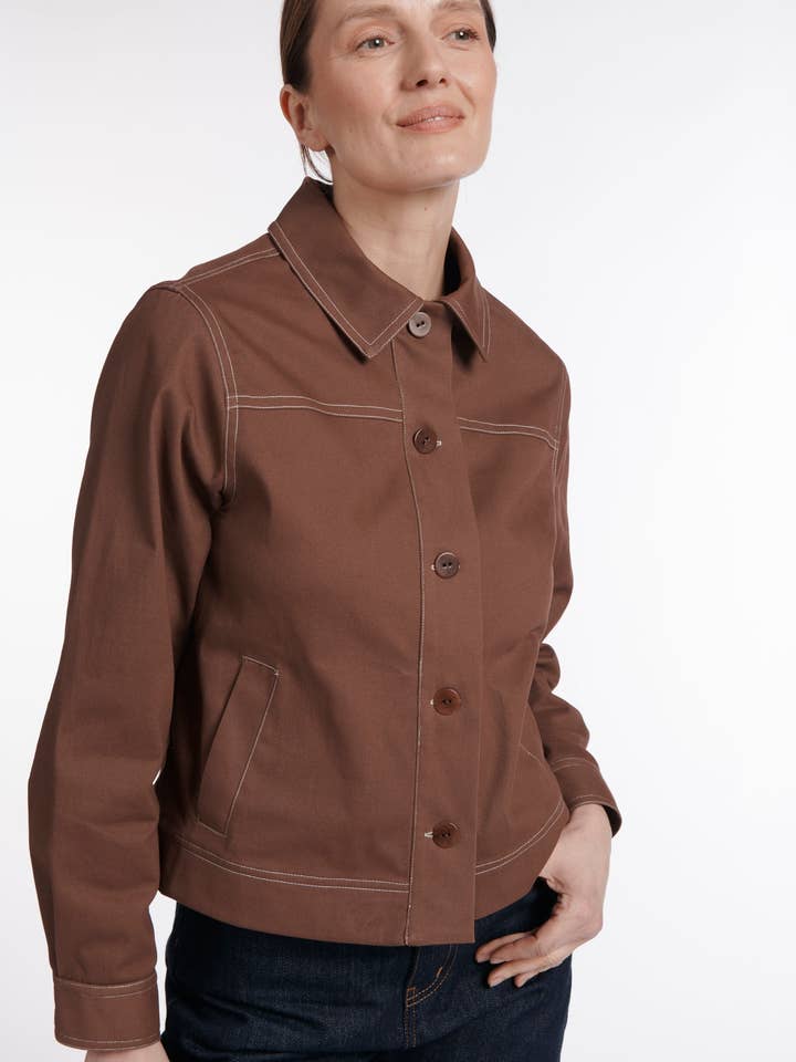 JACKA VAIANA ENFÄRGAD CHOKLAD för wholesale av MADE IN SENS