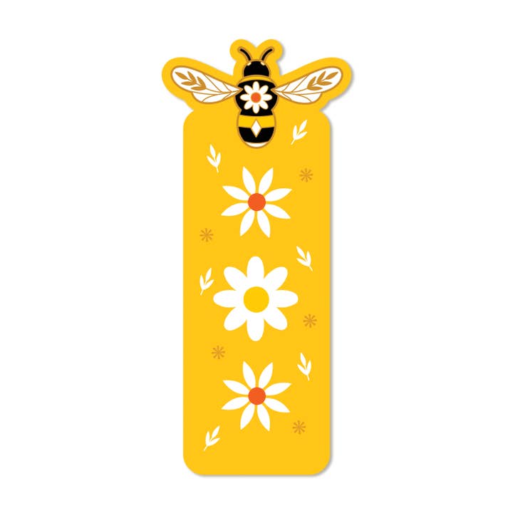 Marque-page découpé en forme d'abeille (carton recyclé) non emballé pour la vente par Amber Leaders Designs