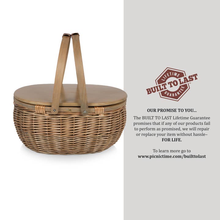 Beige Sequoia Picnic Basket for wholesale on Faire13