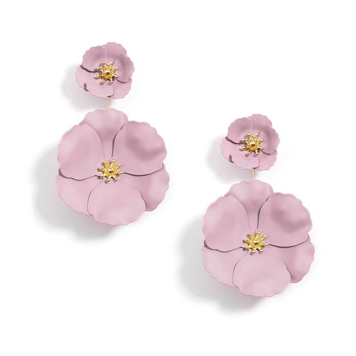 ZENZII Jewelry - Wholesale Dangle Earrings - Double Flower Drop Earring5