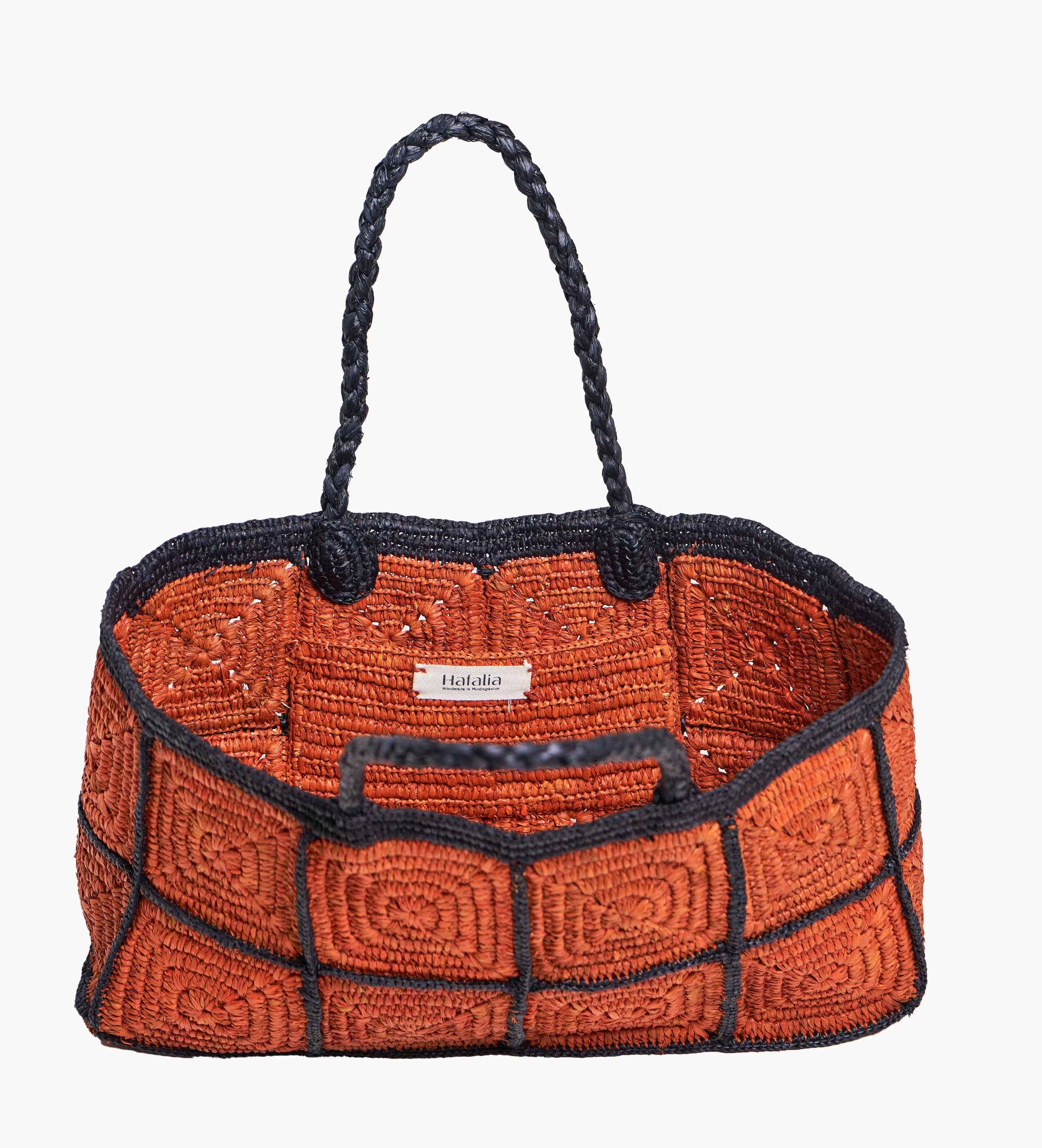 HAFALIA – Engroshandel Strandtaske – ABY mellemstor taske i raffia2