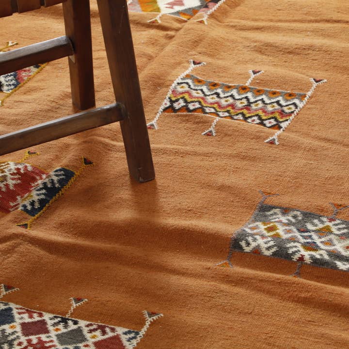 MUSMUSRUGS - Wholesale Area rug - Orange Moroccan Kilim Rug – 14.1 × 9.8 ft4