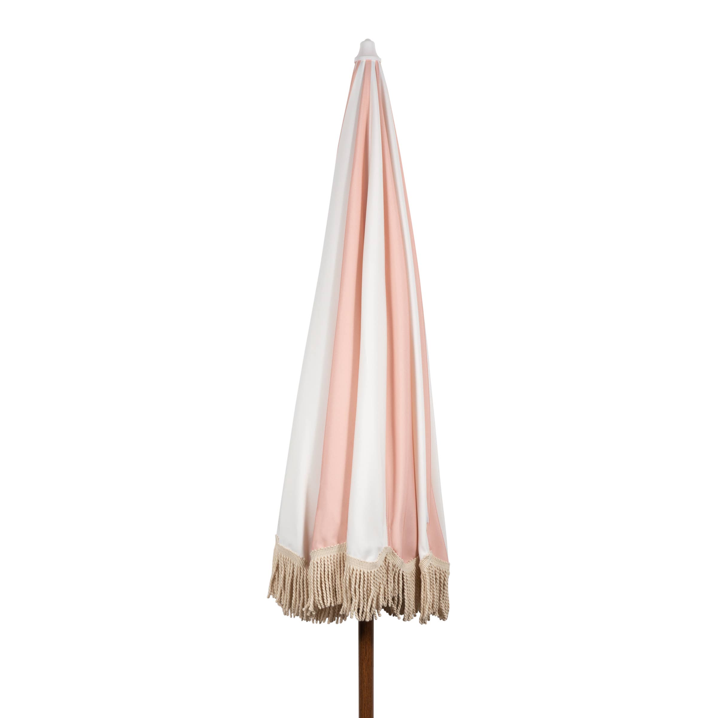 Beach State Summerland Beach Umbrella - Pink Salt Stripe for wholesale on Faire22