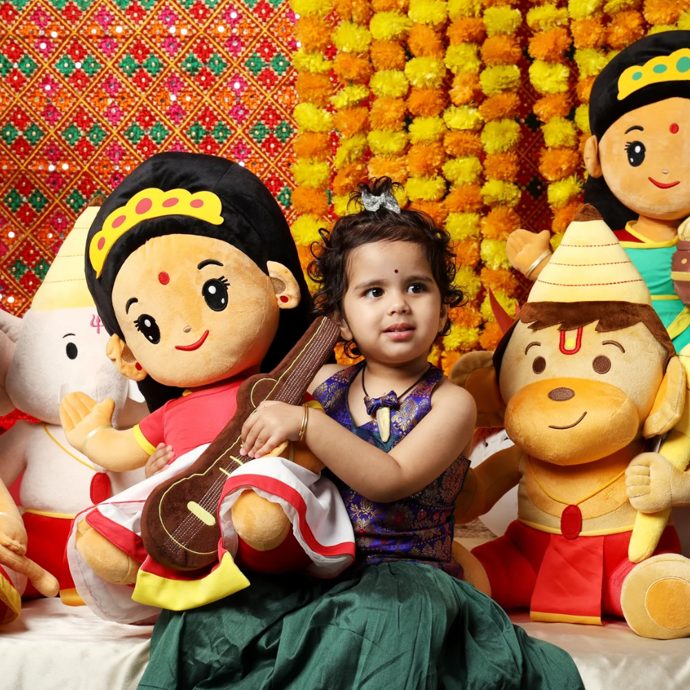 Modi Toys - Wholesale Stuffed/Plush Toy - Kids & Baby - Saraswati Devi (Mega 22") Plush Toy0