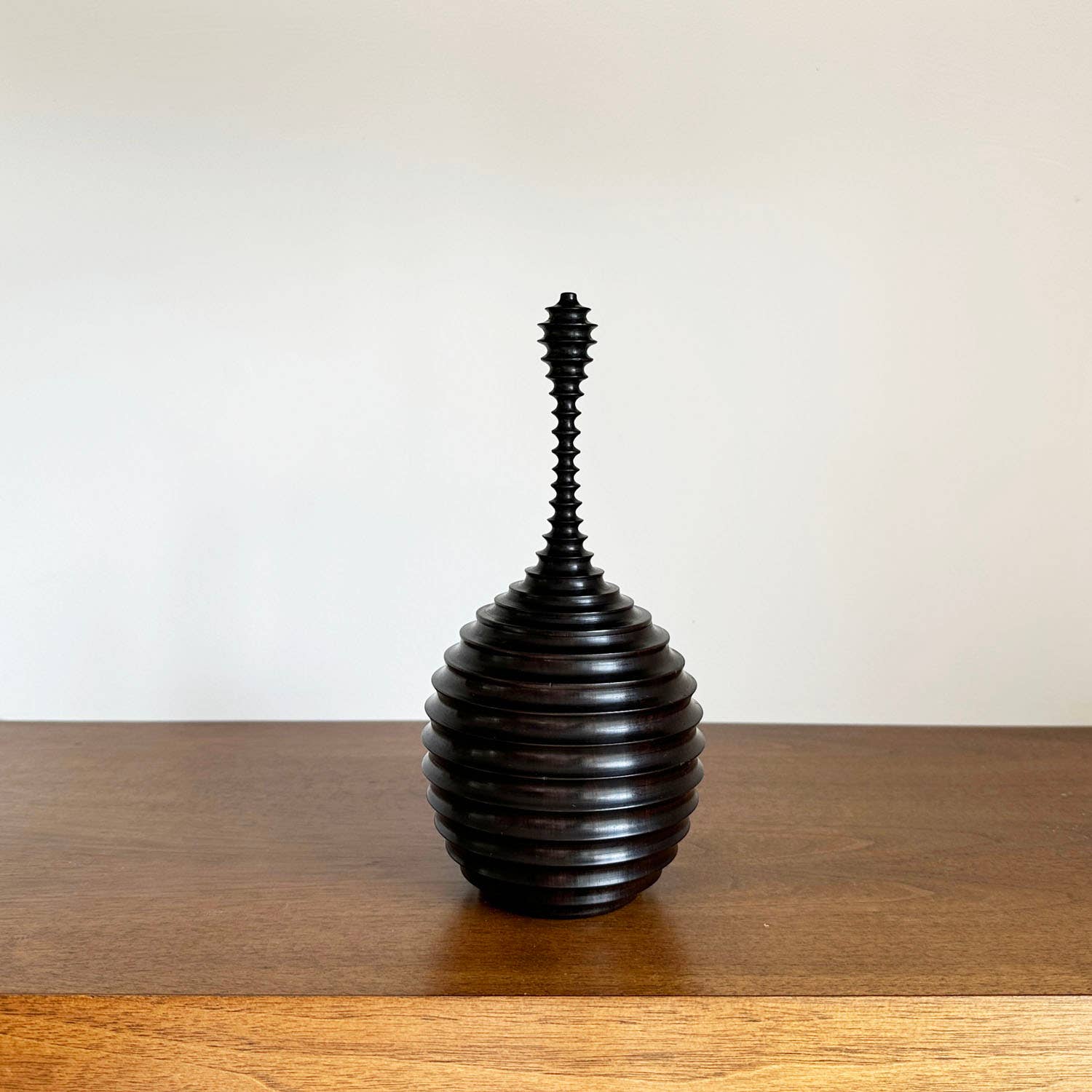 OUTPOST ORIGINAL - Wholesale Decorative Tabletop Object - Ebony Wood Vessel - Tembe Range0