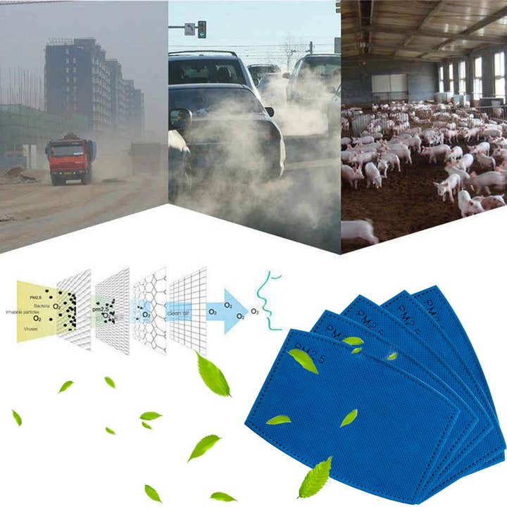 Lelaffet - Wholesale Protective Face Mask/Shield - Activated Carbon Color Filter Charcoal Face Masks Pm2.5 21pc6