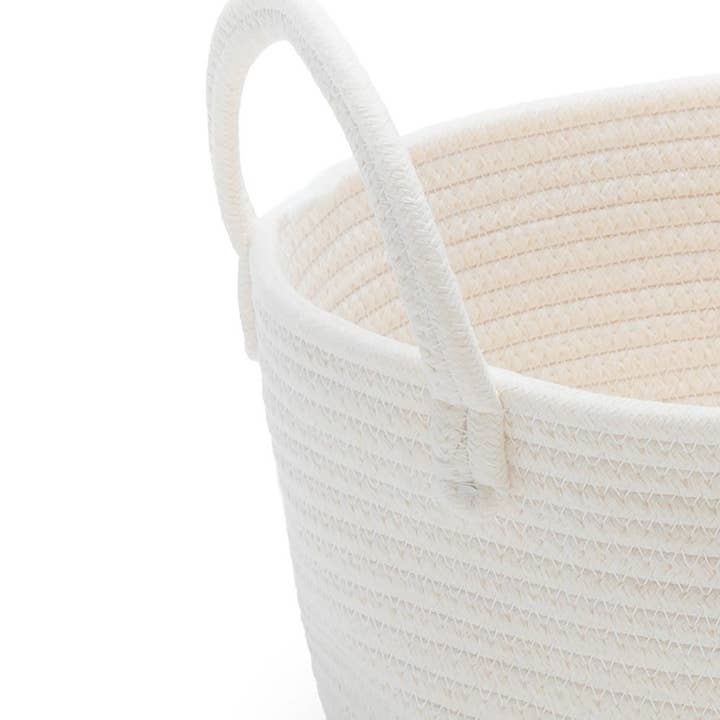 Little Nature Lover - Wholesale Basket - Cotton Rope Basket Medium 11.5" x 10.5" x 6" with handles