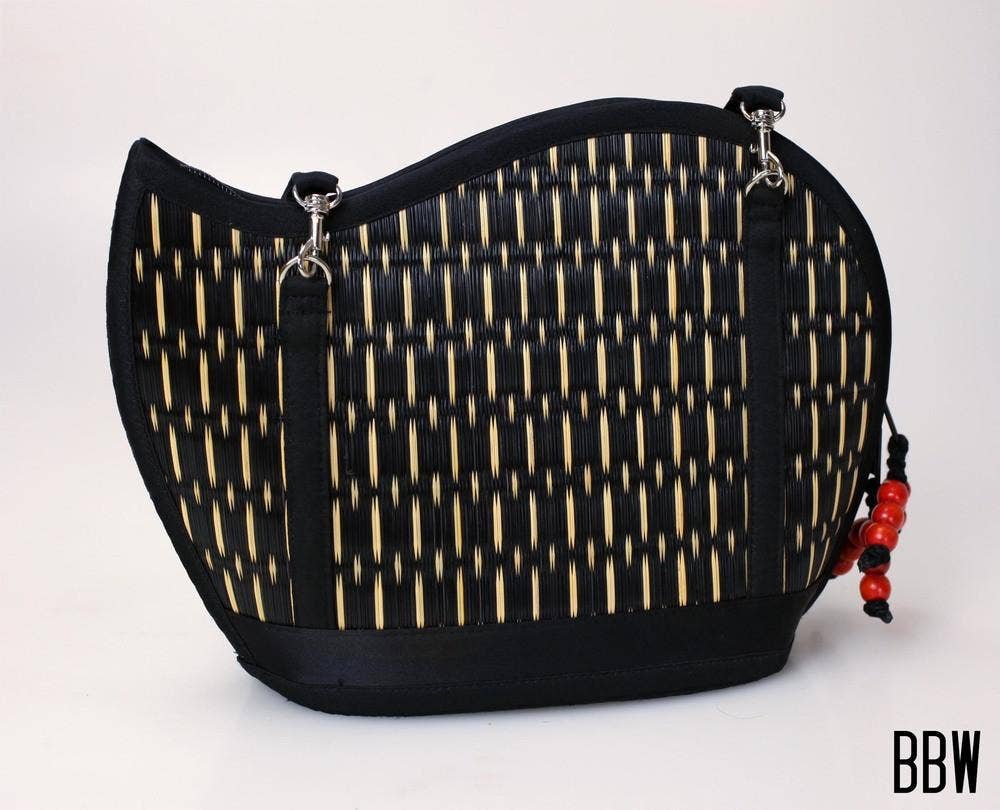 Baskets of Cambodia - Wholesale Crossbody Bag - Women's - Award-Winning Medium Size Asymmetrical Kiri Wave Purse20