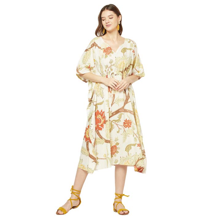 Cotton Kaftan, Caftan, Maxi Dress, Cotton Dress, Plus size C for wholesale by Linen Connections