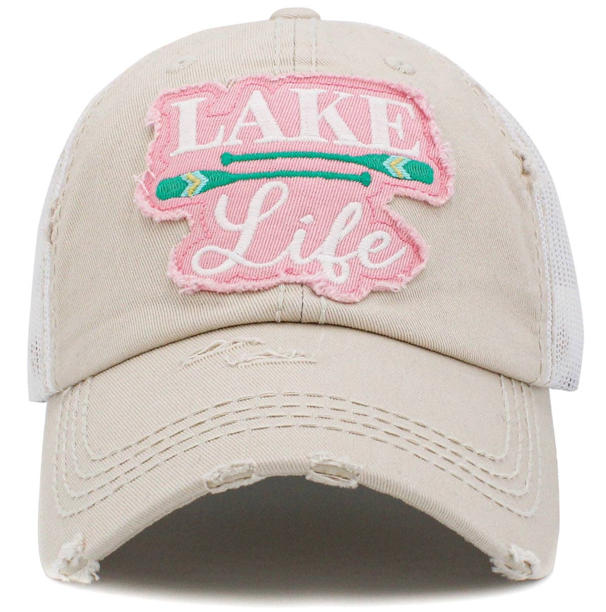 MiMi Wholesale - Wholesale Trucker Hat - Women's - KBV1428 "Lake Life" Vintage Distressed Cotton Cap5