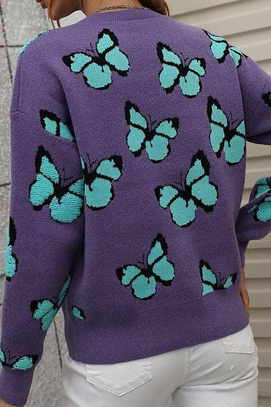 Flarix - Wholesale Knit Sweater - Women's - butterfly knit sweater1
