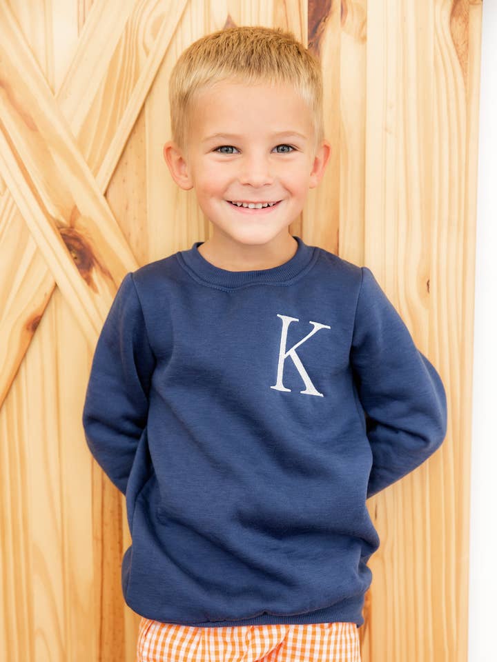 Sudadera de cuello redondo - Azul marino (LARGO EXTENDIDO) para venta al por mayor de Love That Cotton