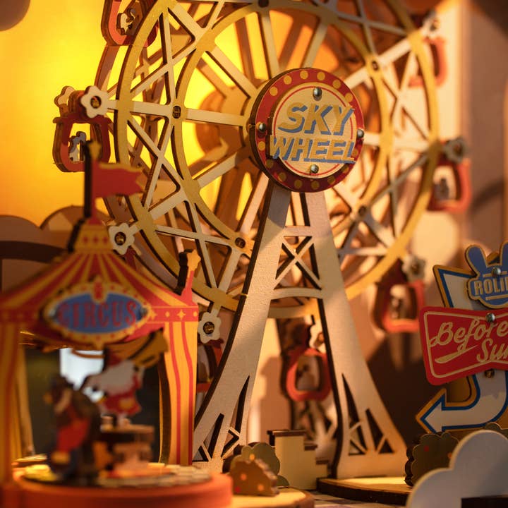 Robotime - Wholesale DIY Craft Kit - AMT01 Sunset Carnival Rolife Music Box DIY Wooden Puzzles14