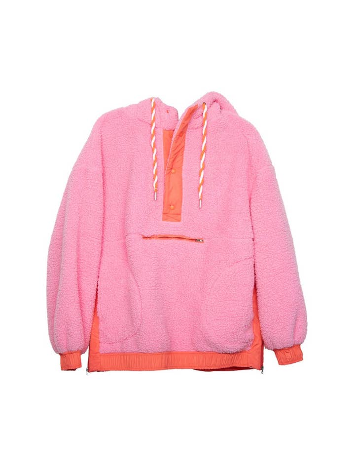 Rosa Hoodies de Sherpa Bicolor Rosa para venda a revendedores na Faire0