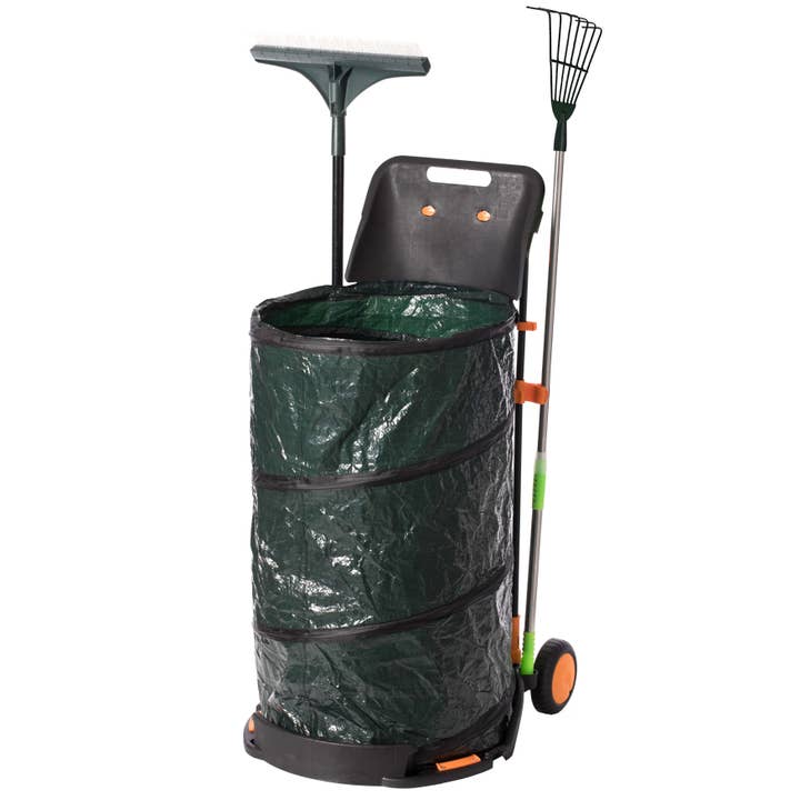 Quickway Imports - Wholesale Garden Tool - All Purpose Garden Cart and Leaf Collector, Bonus Hand Leaf