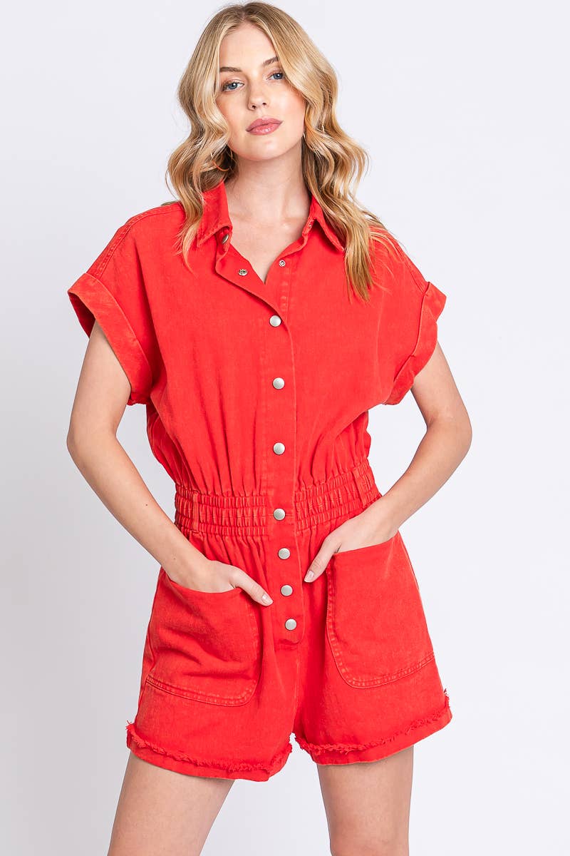 Sewn and Seen - Venta al por mayor Peto - Mujer - Mameluco de mezclilla con botones y bolsillos3