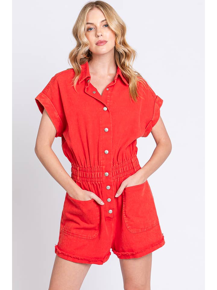 Sewn and Seen - Venta al por mayor Peto - Mujer - Mameluco de mezclilla con botones y bolsillos3