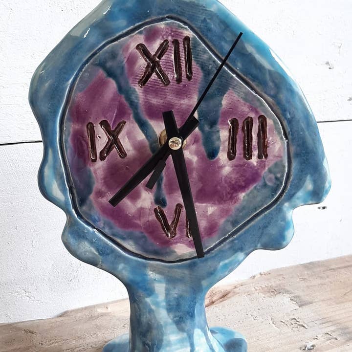 Mypotteryart.bcn - Wholesale Desk Clock - Ceramic clock for table/single piece2