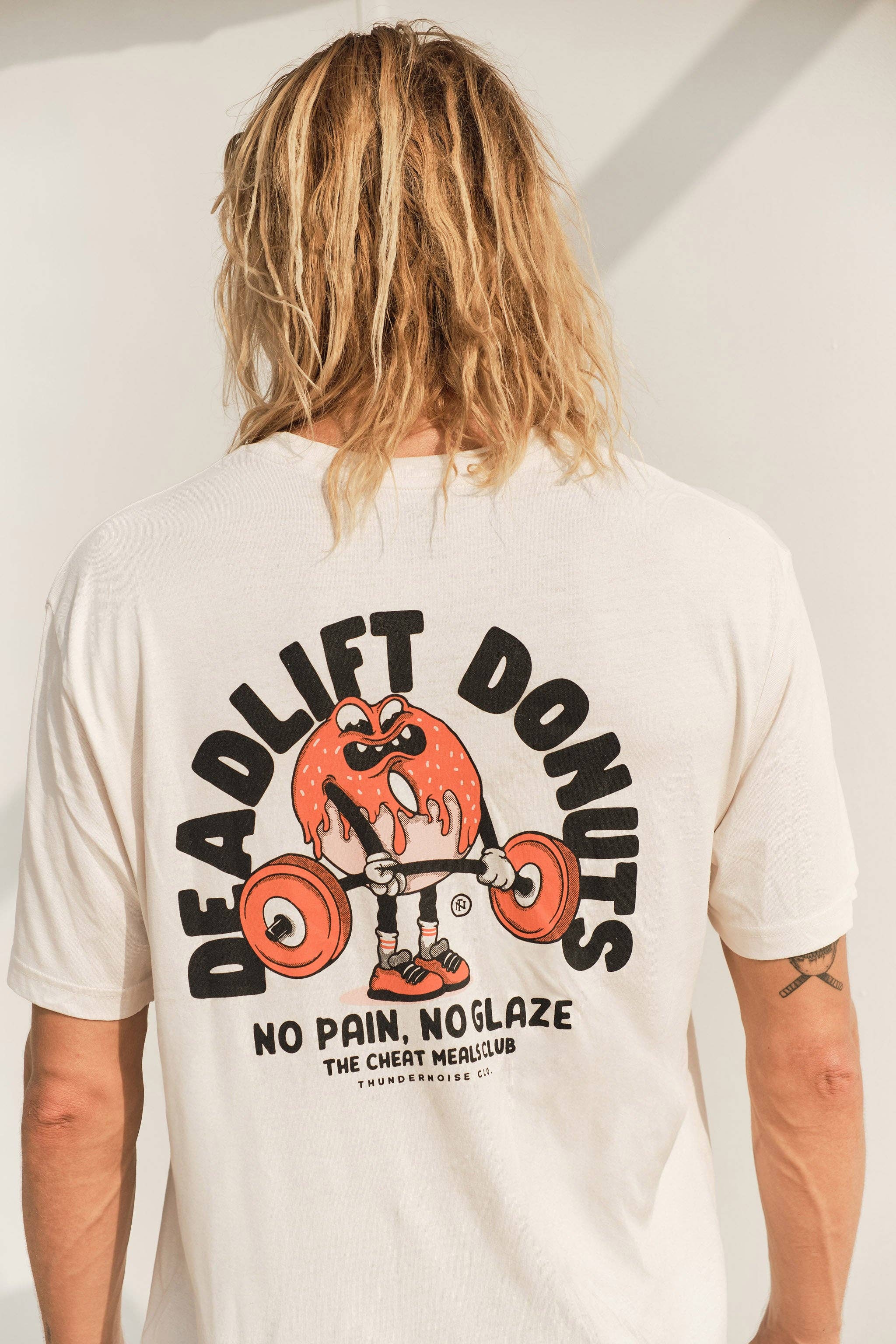 Aus Weiß Deadlift Donuts T-Shirt für den Großhandel auf Faire0