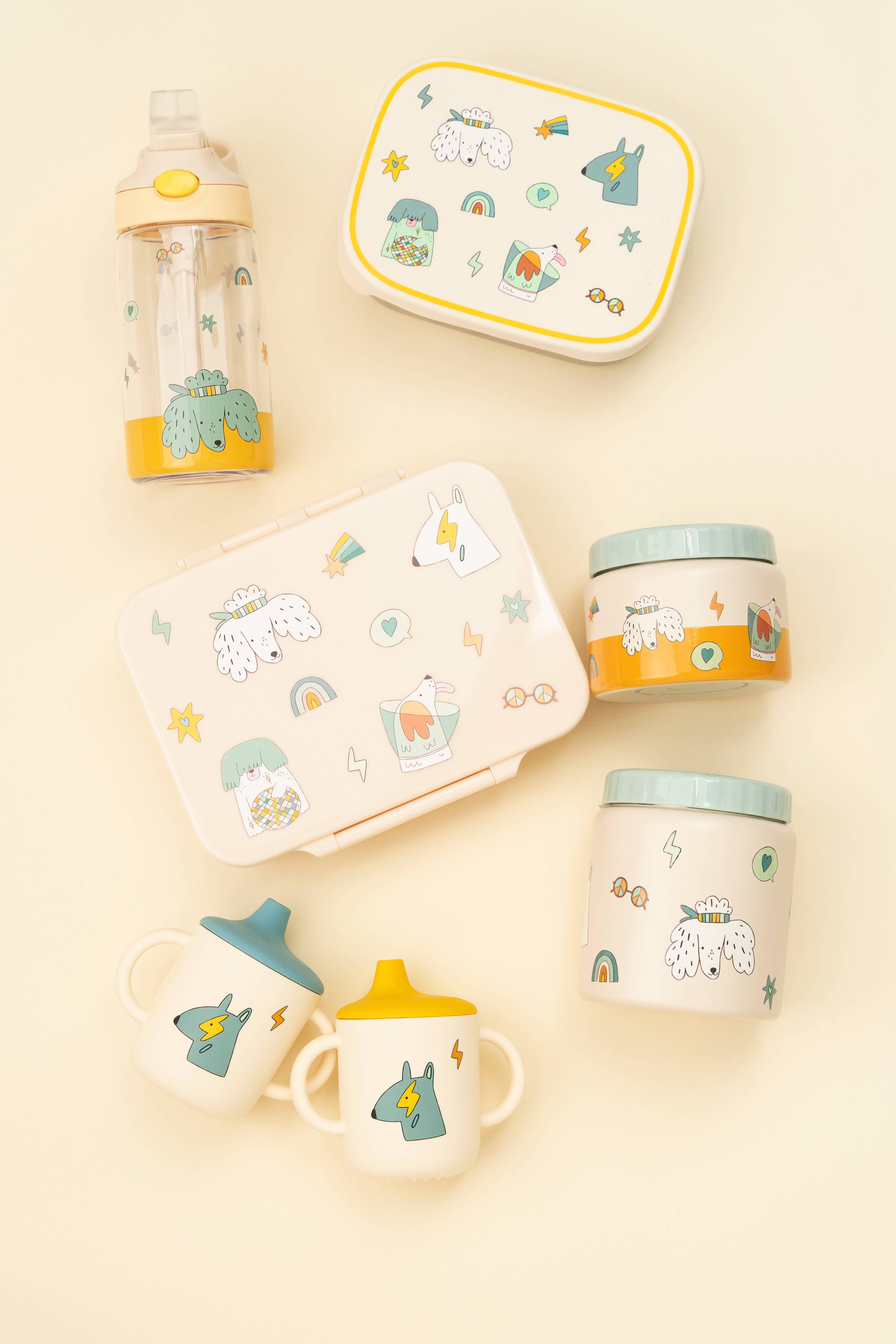 the cotton cloud - Wholesale Waterfles - Geïsoleerde roestvrijstalen fles voor kinderen met funky honden7