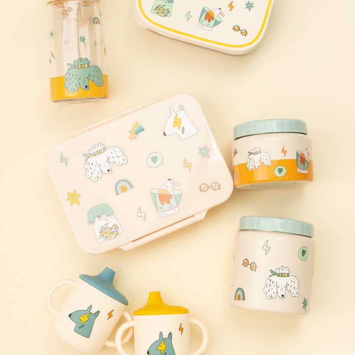 the cotton cloud - Wholesale Lunch bag/box – Kids - Kids Thermo Food Jar Funky Dogs 350ml5