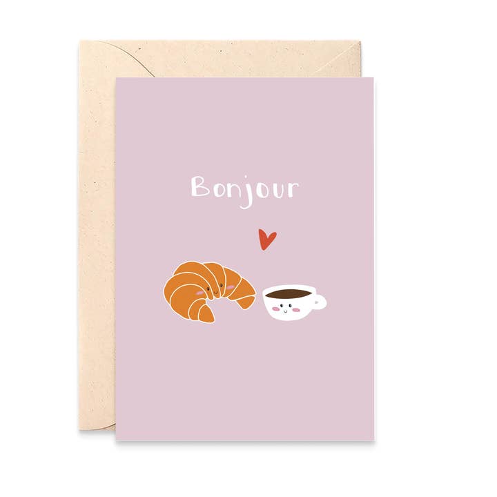 beeb - Wholesale Everyday Greeting Card - Carte 'Bonjour Croissant'