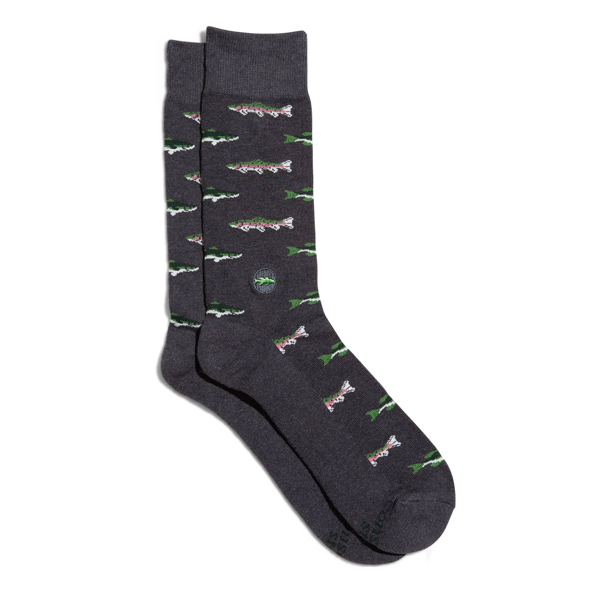 Conscious Step - Wholesale Socks - Unisex - Socks that Protect National Parks (Gray Fish)