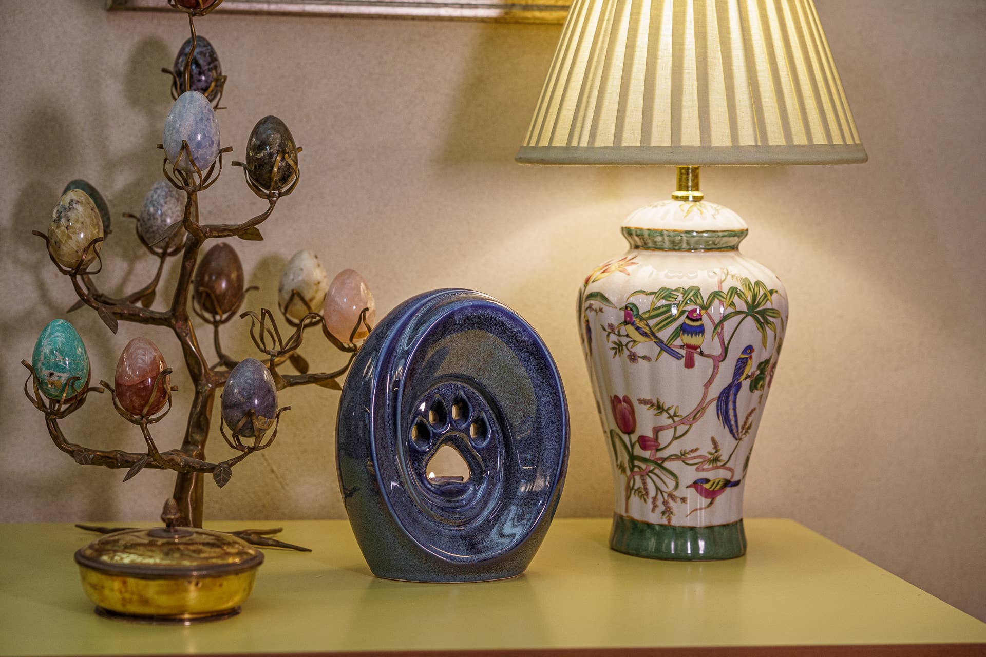 Pulvis Art Urns - Wholesale Pet Urn/Keepsake Box - Paw Pet Urn - Blue Melange | Ceramic4