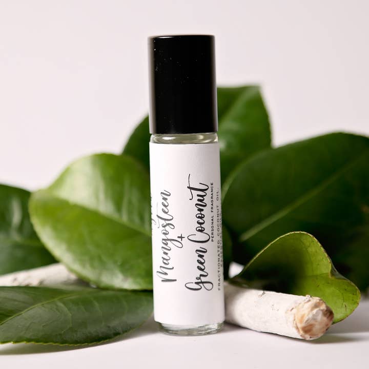 Mangosteen + Green Coconut personal fragrance oil roller for wholesale by FRANKLIN & myrrh