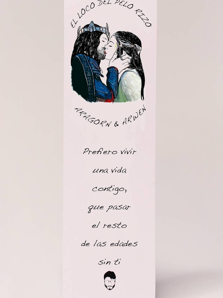 Lesezeichen Aragorn und Arwen für den Großhandel von El loco del Pelo Rizo