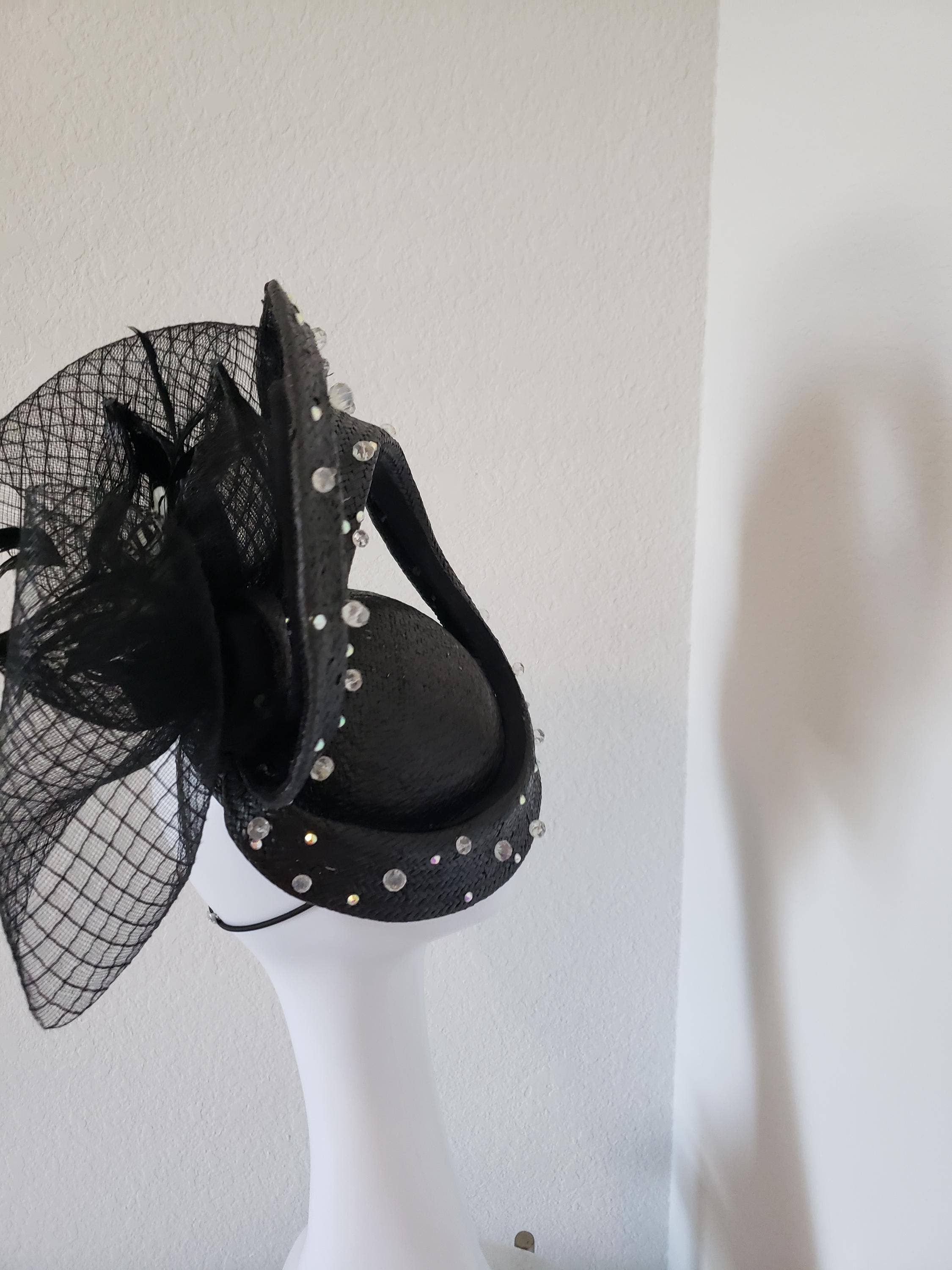 Rehoboth Hats - Wholesale Fascinator Hat - Women's - Black Freeform Fascinator for Formal Occasions2