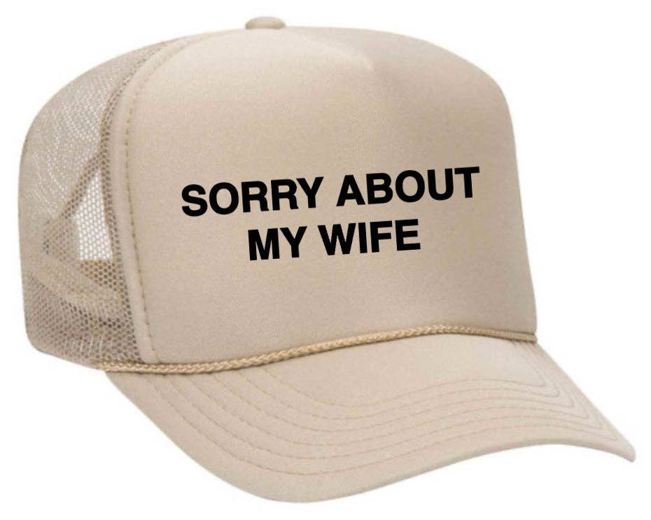 Inappropriate Trucker Hats – boné - Unissexo por atacado – Desculpe, sobre o Chapéu My Wife Trucker7