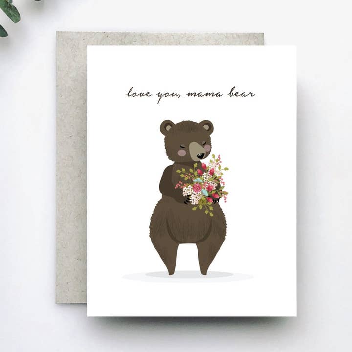 Mama Bear Birthday Mother’s Day Card for wholesale by Merrily Paper