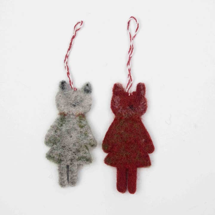 The Winding Road - Wholesale Ornament - Ornament - Silver and Red Fox Felt - NEW!3