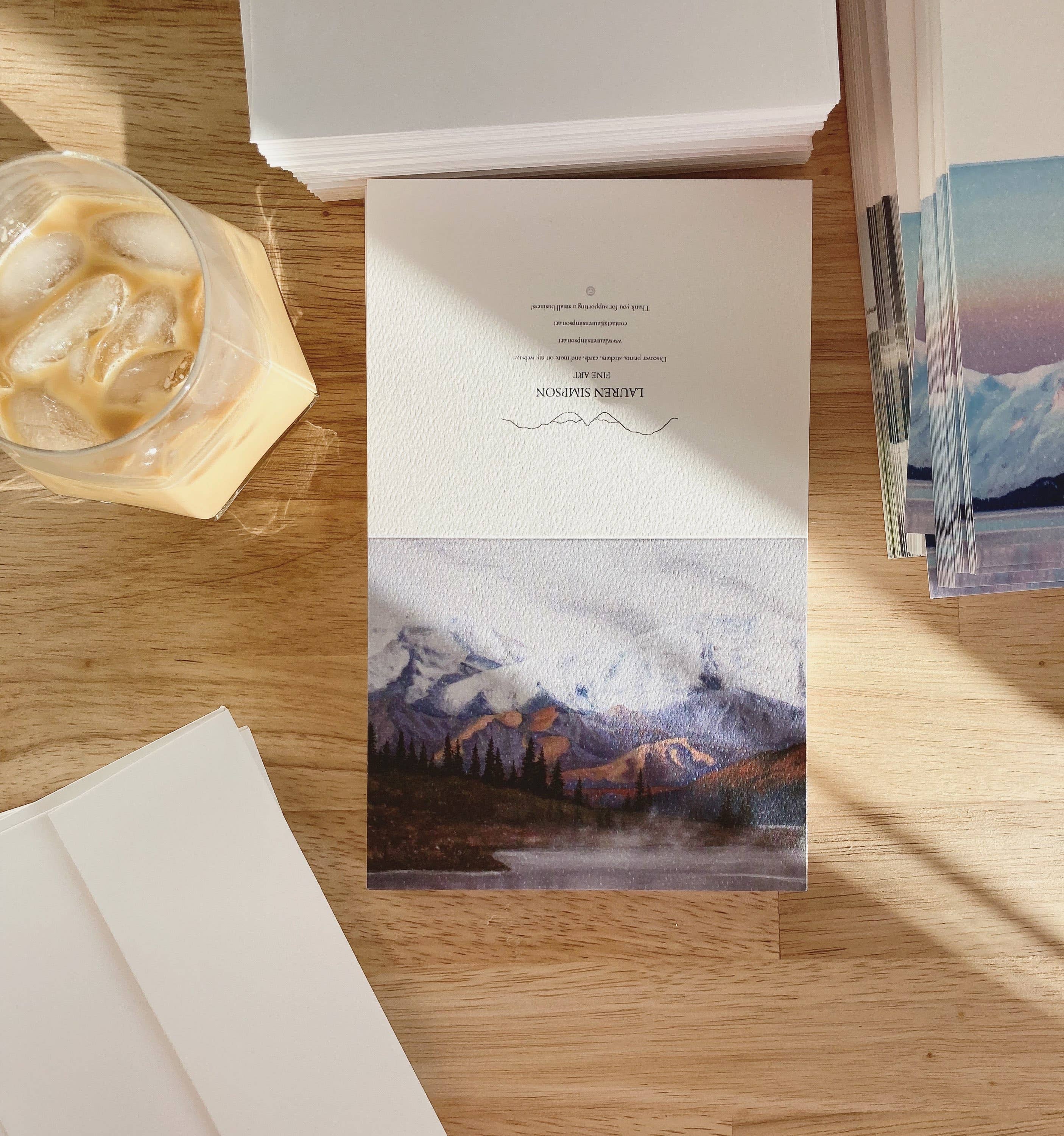 Lauren Simpson Art – Engroshandel Hverdagshilsen kort – Denali-kort1