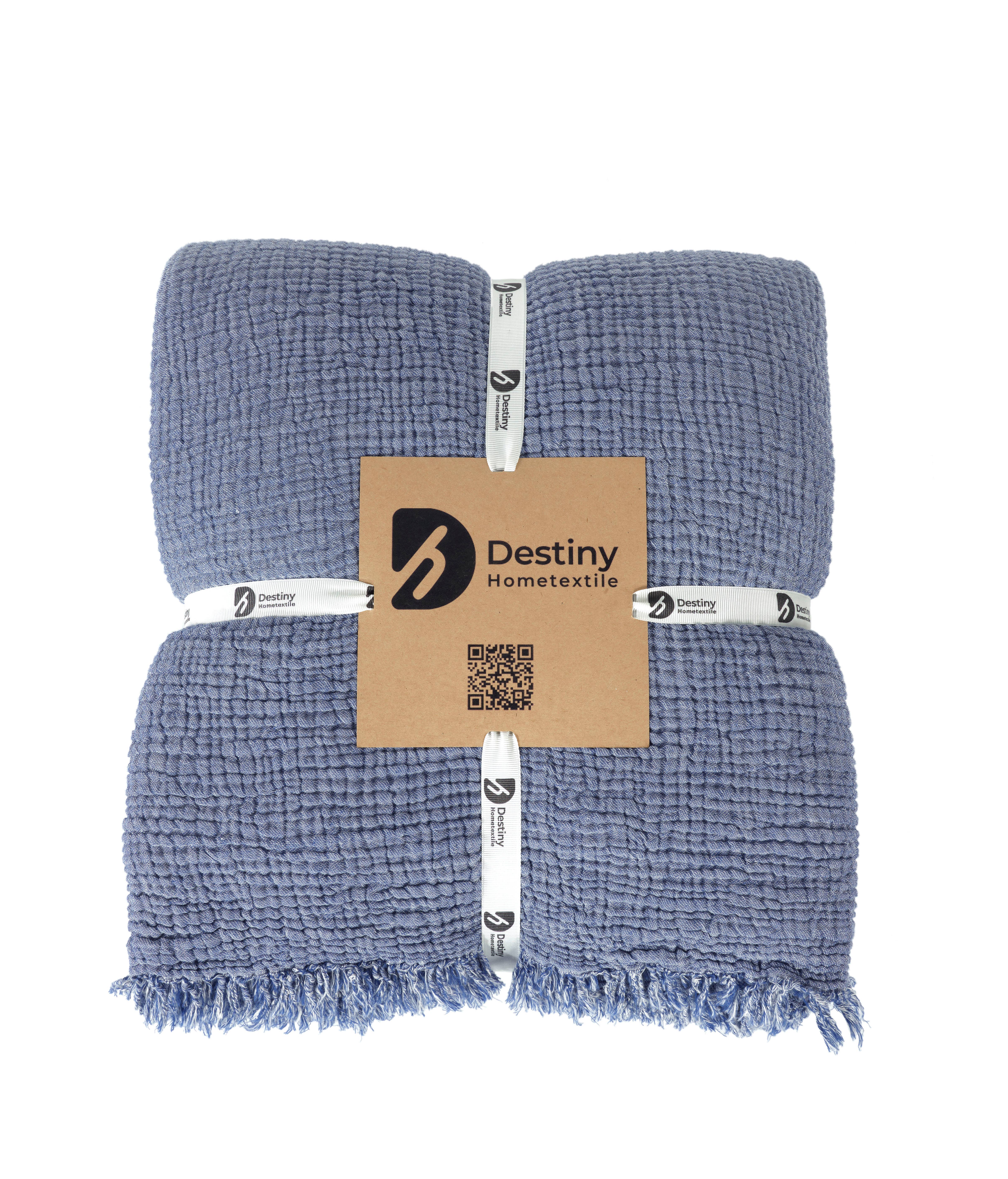 destinyhometex - Wholesale Throw Blanket - Purple color 4 layer gauze throw45