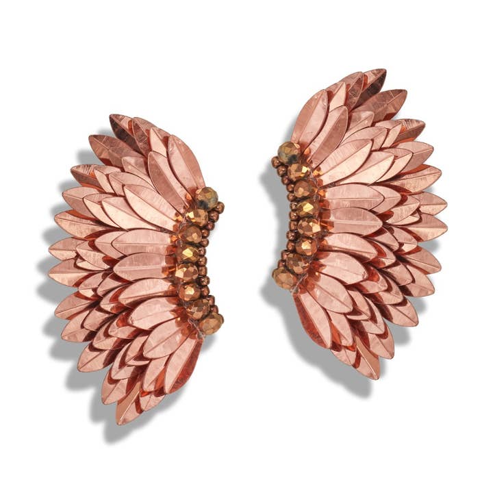 Small Wing Earrings-Rose Gold for wholesale by VANI TRAPANI