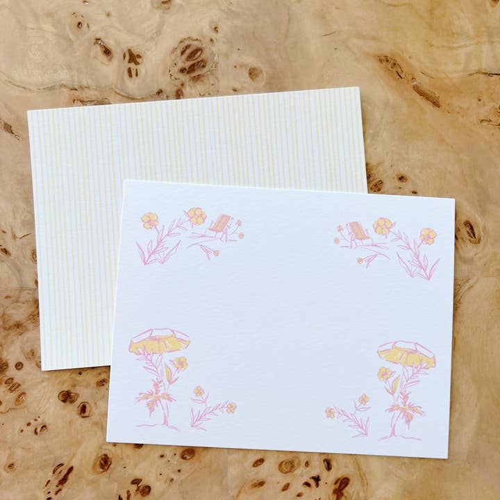 Ross Paper Co - Wholesale Stationery/Notecard Set - Sun Bum Stationery