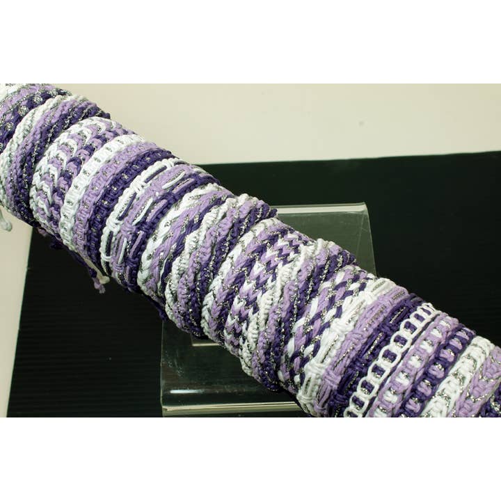 Western Counties Wholesale - Vendita all'ingrosso Bracciale in tessuto/intrecciato - Braccialetti viola Tube DCB1891