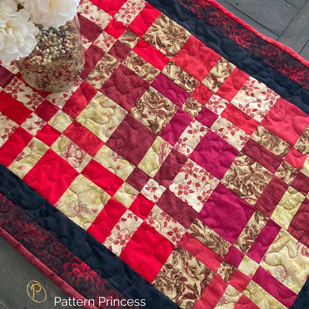 Pattern Princess - Wholesale Table Runner - Afternoon Tea Four Patch Table Runner Pattern 4