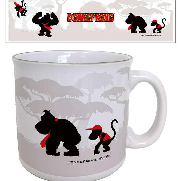 Pyramid America - Wholesale Coffee Mug - Nintendo - DK & Diddy - silhou 20oz Camper Mug