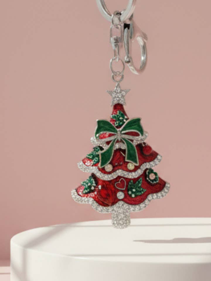 Christmas Tree Festive Key Ring & Bag Charm for wholesale by Arya Jewellery Wholesale