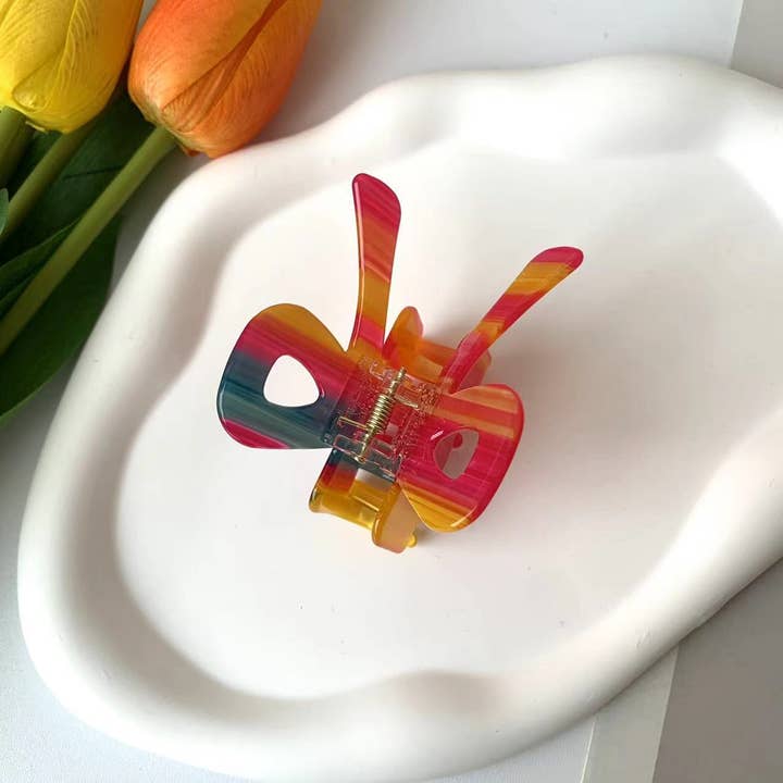 Dipped Shop - Vendita all'ingrosso Fermaglio per capelli - Donna - Graziosi artigli per capelli dolci con nodo a fiocco colorato DPC17061