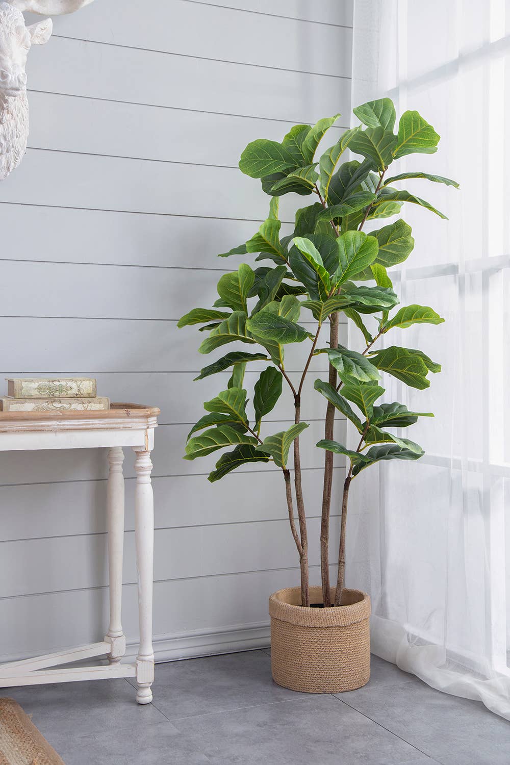 A&B Home Group Inc. – wholesale Artificial plant – 24x24x59"H Faux Fiddle Leaf Fig in Black Pot7